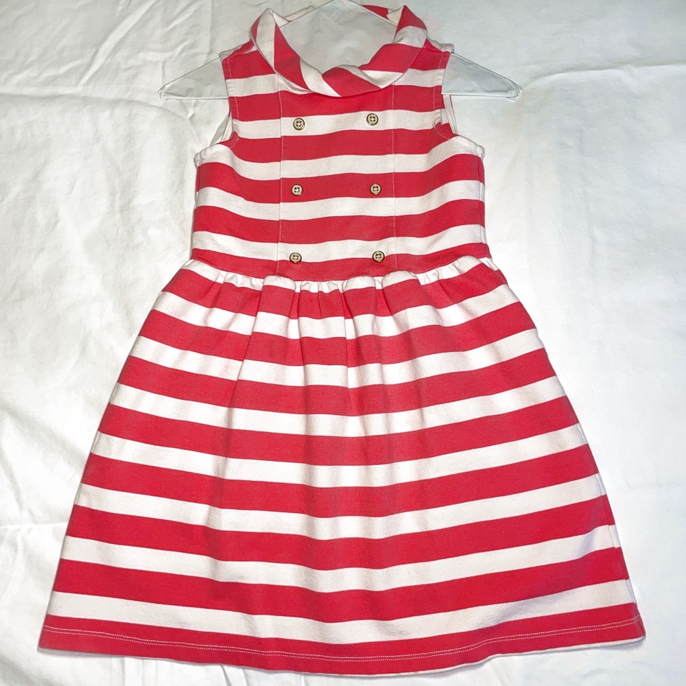 Jack and Janie Coral Striped Ponte Dress
